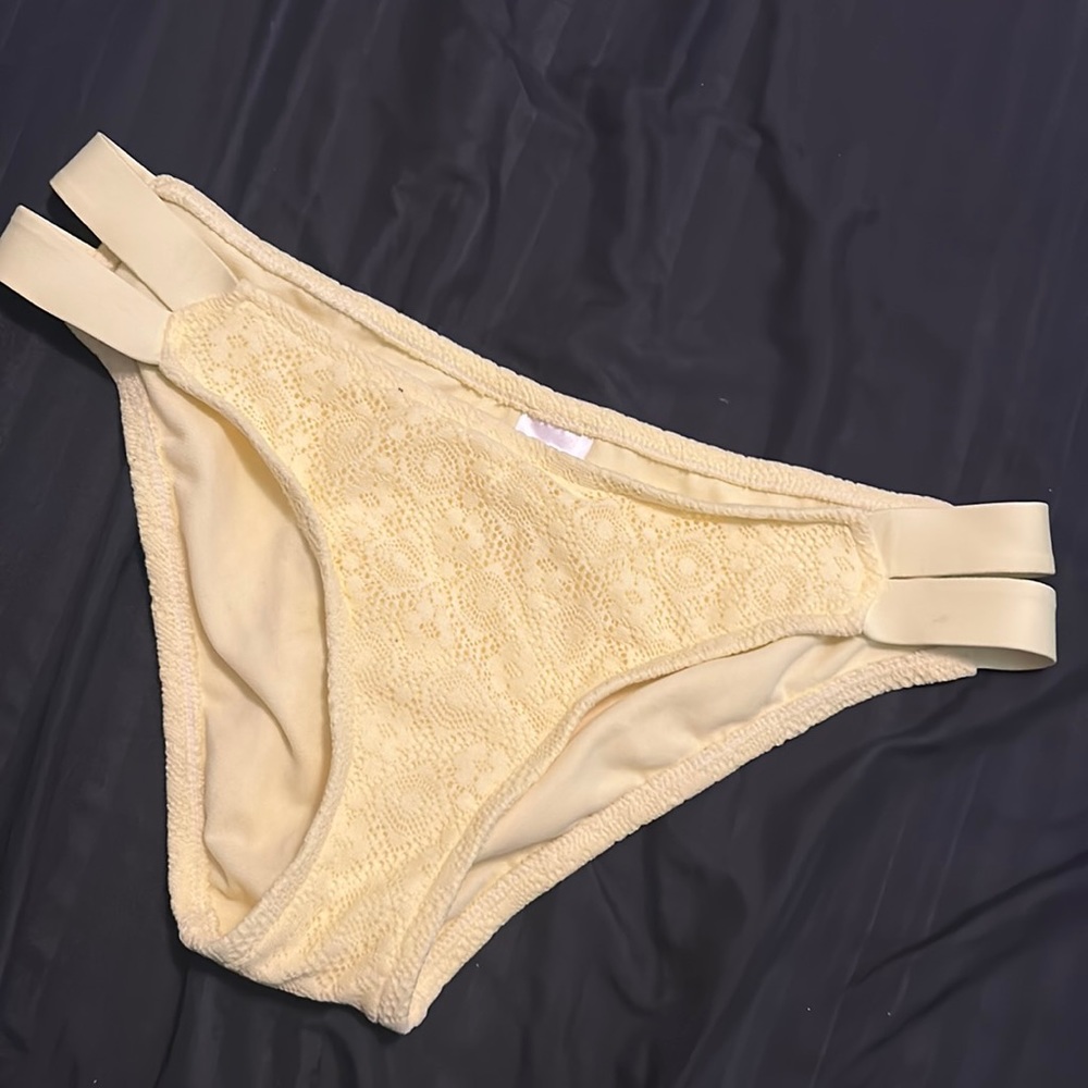 Pale yellow two piece swimsuit